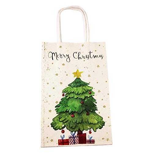 Ardorman Bolsas de Papel de Navidad, Bolsa de Papel de Regalo de patrón de Estrella de árbol de Navidad Nuevas Bolsas de Papel de merienda de Dulces de Navidad Ardorman Bolsas de Papel de Navidad, Bolsa de Papel de Regalo de patrón de Estrella de árbol de Navidad Nuevas Bolsas de Papel de merienda de Dulces de Navidad