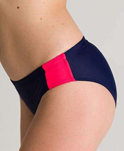ARENA - Bikini Deportivo para Mujer, Mujer, Parte Superior de Bikini, 000990, Azul Marino y Rojo, 42