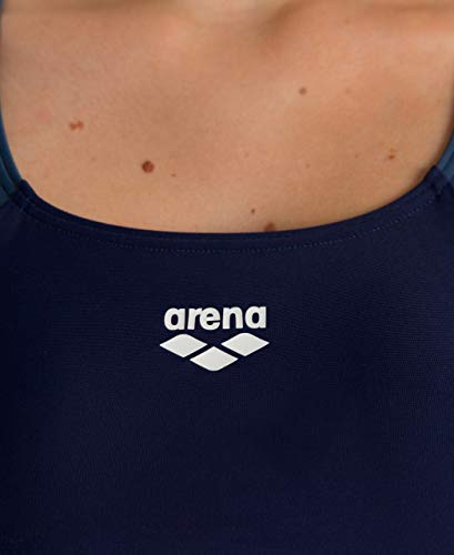 ARENA - Bikini Deportivo para Mujer, Mujer, Parte Superior de Bikini, 000990, Azul Marino y Rojo, 42