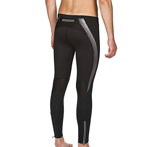 ARENA M Run Long g Mallas, Hombre, Negro (Black), L