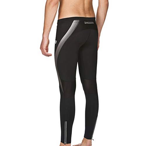 ARENA M Run Long g Mallas, Hombre, Negro (Black), L