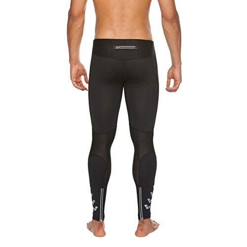 ARENA M Run Long Tight Mallas Largas De Correr Hombre, Black, S