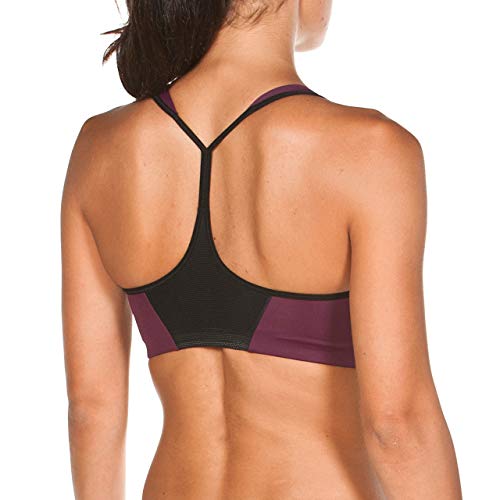 Arena W Gym Bra Top Basic Sostén Deportivo Arena Para Mujer Gym Con Alta Sujeción, Mujer, red wine-black, L