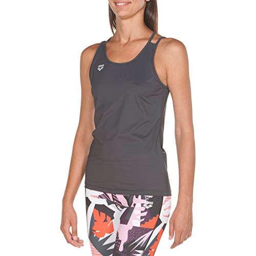 ARENA W Gym Tank Top Slim Strap Camiseta De Tirantes Mujer Gym Slim Strap, Mujer, Asphalt, XL