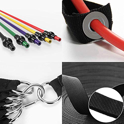 Arespark Bandas Elásticas,11 pcs Bandas Resistencias Fitness, 5 Tubos de Látex con Asas, Ancla de Puerta, para Entrenamiento de Fuerza/Yoga/Fisioterapia/Pilate Arespark Bandas Elásticas,11 pcs Bandas Resistencias Fitness, 5 Tubos de Látex con Asas, Ancla de Puerta, para Entrenamiento de Fuerza/Yoga/Fisioterapia/Pilate
