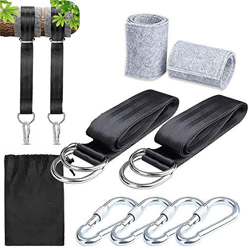 Arespark Correas de Hamacas, Columpio de Árboles para Exteriores de 1.5M, Suspensión de Hamaca Colgar al árbol con 4 Mosquetones (Máx. 600 kg) Arespark Correas de Hamacas, Columpio de Árboles para Exteriores de 1.5M, Suspensión de Hamaca Colgar al árbol con 4 Mosquetones (Máx. 600 kg)
