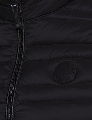 Armani Exchange Puffer Jacket Gilet Chaleco, Gris (Black/Grey Mel.Bc09 0217), Large para Hombre