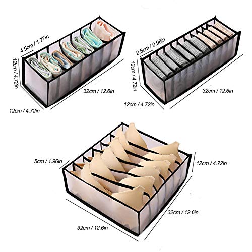 Armario De Artículos Para El Hogar, Ropa Interior Mejorada Organizador De Cajones Armario De Tela Cómoda Sujetadores Y Calcetines Divisor De Almacenamiento Gran Capacidad Para Ropa Interior, Sujetador