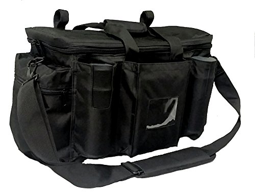 Armeeverkauf - Bolsa de policía con correa para el hombro y compartimentos, color negro