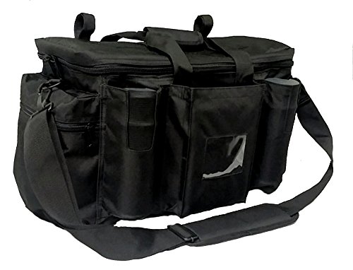 Armeeverkauf - Bolsa de policía con correa para el hombro y compartimentos, color negro Armeeverkauf - Bolsa de policía con correa para el hombro y compartimentos, color negro