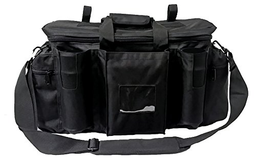 Armeeverkauf - Bolsa de policía con correa para el hombro y compartimentos, color negro Armeeverkauf - Bolsa de policía con correa para el hombro y compartimentos, color negro