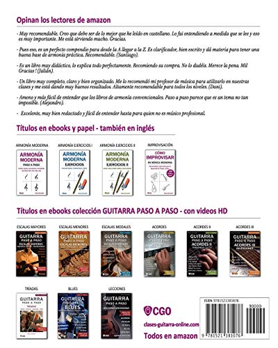 ARMONÍA MODERNA PASO A PASO: Acordes, Escalas, Improvisación y Composicion en música moderna: Jazz, Blues, Rock, Funk, Pop y más. ARMONÍA MODERNA PASO A PASO: Acordes, Escalas, Improvisación y Composicion en música moderna: Jazz, Blues, Rock, Funk, Pop y más.