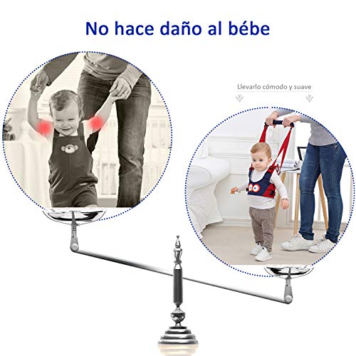 Arnés de Seguridad Bebe,GVOO Arneses Tirantes,Andador Chaleco Ajustable para Aprender Andar Niños 4 en 1 funcional con dos Cadenas para Chupetes Arnés de Seguridad Bebe,GVOO Arneses Tirantes,Andador Chaleco Ajustable para Aprender Andar Niños 4 en 1 funcional con dos Cadenas para Chupetes