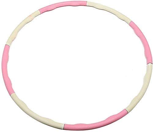 Aro de Hula Fitness Hula Hoop Fitness Removible para Adultos Y Niños Pérdida De Peso |Entrenador Abdominal Adelgazante Hula Hoops (Color : Pink, Size : 8 Knots)