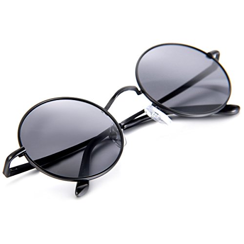 Aroncent Gafa de Sol Polarizada Retra contra UV400 Lente Redonda de Resina Protección de Ojos para Carreras, Viaje, Conducción, Golf, y Actividades Exteriores para Hombre Mujer Unisex (Negro) Aroncent Gafa de Sol Polarizada Retra contra UV400 Lente Redonda de Resina Protección de Ojos para Carreras, Viaje, Conducción, Golf, y Actividades Exteriores para Hombre Mujer Unisex (Negro)
