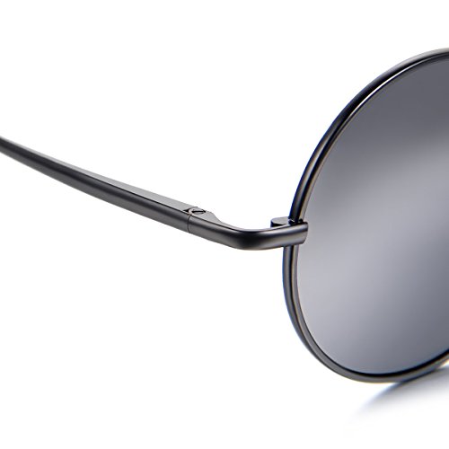 Aroncent Gafa de Sol Polarizada Retra contra UV400 Lente Redonda de Resina Protección de Ojos para Carreras, Viaje, Conducción, Golf, y Actividades Exteriores para Hombre Mujer Unisex (Negro) Aroncent Gafa de Sol Polarizada Retra contra UV400 Lente Redonda de Resina Protección de Ojos para Carreras, Viaje, Conducción, Golf, y Actividades Exteriores para Hombre Mujer Unisex (Negro)