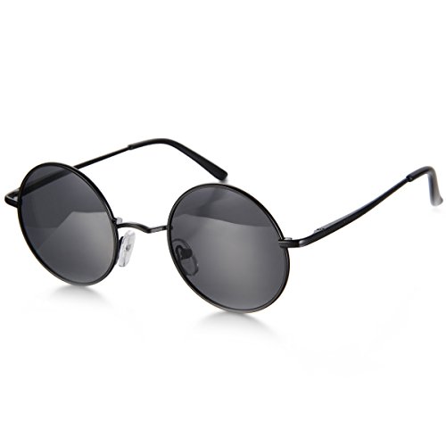 Aroncent Gafa de Sol Polarizada Retra contra UV400 Lente Redonda de Resina Protección de Ojos para Carreras, Viaje, Conducción, Golf, y Actividades Exteriores para Hombre Mujer Unisex (Negro) Aroncent Gafa de Sol Polarizada Retra contra UV400 Lente Redonda de Resina Protección de Ojos para Carreras, Viaje, Conducción, Golf, y Actividades Exteriores para Hombre Mujer Unisex (Negro)