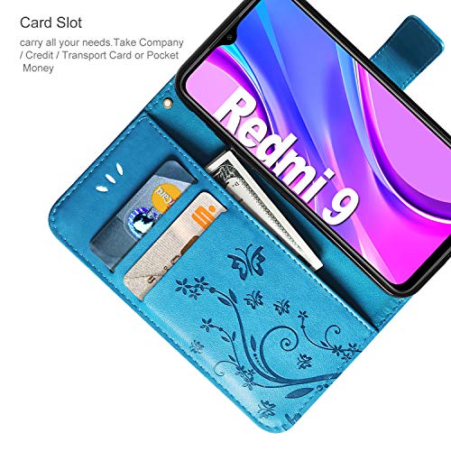 AROYI Funda Compatible con Xiaomi Redmi 9 y Protector de Pantalla, Relieve Dibujo Carcasa de Tipo Libro Soporte Plegable Ranuras para Tarjetas Magnético Ultra Delgado Carcasa Case, Azul AROYI Funda Compatible con Xiaomi Redmi 9 y Protector de Pantalla, Relieve Dibujo Carcasa de Tipo Libro Soporte Plegable Ranuras para Tarjetas Magnético Ultra Delgado Carcasa Case, Azul