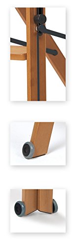 Arredamenti Italia Escalera 3 peldaños TUSCANIA, madera - Plegable - Con sistema de seguridad - Color: madera de cerezo"Ar-It il cuore del legno"