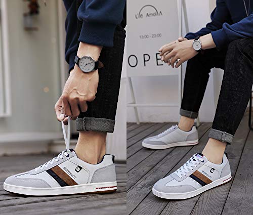 ARRIGO BELLO Zapatos Hombre Vestir Casual Zapatillas Deportivas Running Sneakers Corriendo Transpirable Tamaño 40-46 (42 EU, Gris Blanco) ARRIGO BELLO Zapatos Hombre Vestir Casual Zapatillas Deportivas Running Sneakers Corriendo Transpirable Tamaño 40-46 (42 EU, Gris Blanco)