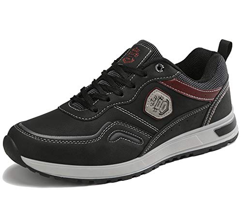 ARRIGO BELLO Zapatos Hombre Vestir Casual Zapatillas Deportivas Transpirables Gimnasio Correr Running Sneakers Al Aire Libre Tamaño 41-46 (DK Negro, Numeric_43)