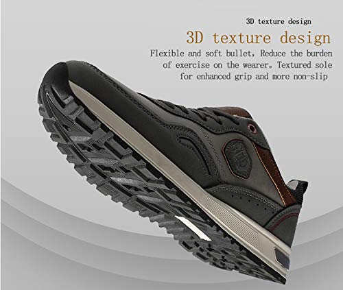 ARRIGO BELLO Zapatos Hombre Vestir Casual Zapatillas Deportivas Transpirables Gimnasio Correr Running Sneakers Al Aire Libre Tamaño 41-46 (DK Negro, Numeric_43)