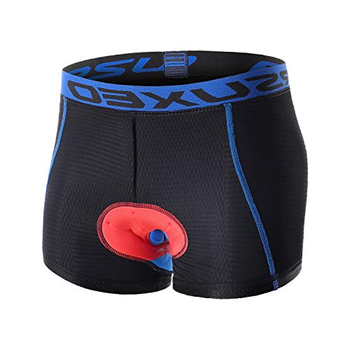 ARSUXEO Pantalones Cortos de Ciclismo para Hombre MTB Reflectantes, Transpirables y Acolchados, Pantalones Cortos de Ciclismo de Secado rápido, Ropa de Ciclismo Especialmente Adecuada para Exteriores