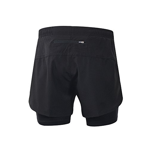 ARSUXEO Pantalones Cortos Hombre Deporte Trabajo Pantalones Cortos para de Running con Bolsillo con Cremallera B179 Negro L ARSUXEO Pantalones Cortos Hombre Deporte Trabajo Pantalones Cortos para de Running con Bolsillo con Cremallera B179 Negro L