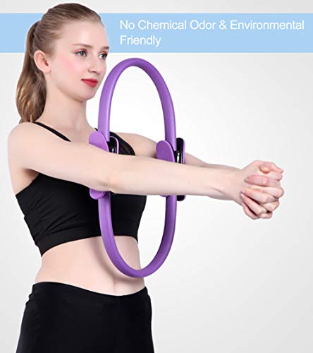 arteesol Anillo de pilates, entrenador de muslos, círculo de resistencia, 38 cm, para el gimnasio en casa, el estudio de oficina, el fortalecimiento de los muslos/brazos interiores y exteriores