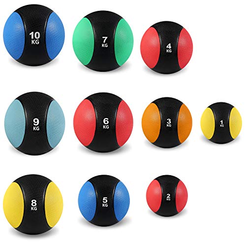 arteesol Balones medicinales, 1, 2, 3, 4, 5, 6, 7, 8, 9, 17 kg Balones de Peso Muerto Grip Entrenamiento de Fuerza y acondicionamiento, Cardio y Core arteesol Balones medicinales, 1, 2, 3, 4, 5, 6, 7, 8, 9, 17 kg Balones de Peso Muerto Grip Entrenamiento de Fuerza y acondicionamiento, Cardio y Core