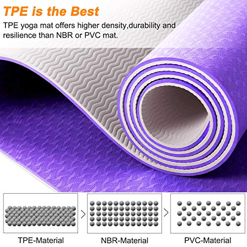 arteesol Esterilla Yoga, Alfombrilla de Yoga de Material Ecológico TPE Antideslizante y Ligera, 183 x61x0,6cm Esterilla de Pilates/Deporte para Yoga en casa, Gimnasio, Entrenamiento, Pilates arteesol Esterilla Yoga, Alfombrilla de Yoga de Material Ecológico TPE Antideslizante y Ligera, 183 x61x0,6cm Esterilla de Pilates/Deporte para Yoga en casa, Gimnasio, Entrenamiento, Pilates