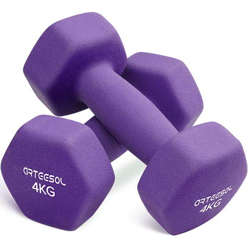 arteesol Mancuernas de Neopreno Peso 1kg/2kg/3kg/4kg/5kg/8kg/10 kg en Pares para Hombres Mujeres Niños Adultos Juego de Pesas de Levantamiento Ejercicios (4kg*2-Purple) arteesol Mancuernas de Neopreno Peso 1kg/2kg/3kg/4kg/5kg/8kg/10 kg en Pares para Hombres Mujeres Niños Adultos Juego de Pesas de Levantamiento Ejercicios (4kg*2-Purple)
