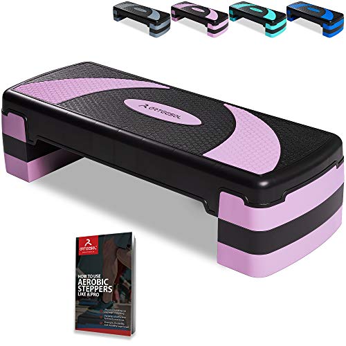 arteesol Step de Aeróbic Stepper para Fitness Plataforma de Altura Ajustable(10/15/20 cm), Stepper Aróbic y Cardio para Ejercicios Gimnasia en casa y en la Oficina(78x30cm), Carga Máx 250kg