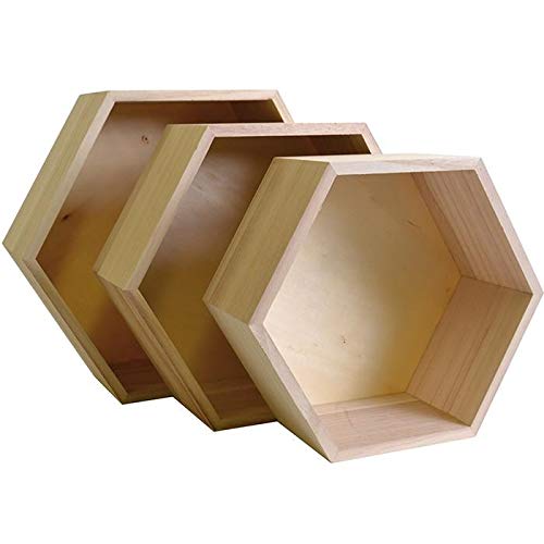 Artemio 14001892 - Juego de 3 bandejas hexagonales de Madera, Color Beige, 30 x 26,5 x 10 cm Artemio 14001892 - Juego de 3 bandejas hexagonales de Madera, Color Beige, 30 x 26,5 x 10 cm