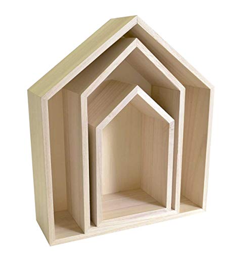 Artemio 14001999 - Set de 3 estantes para decoración de casa, Madera, Beige, 30 x 10 x 34,5 cm Artemio 14001999 - Set de 3 estantes para decoración de casa, Madera, Beige, 30 x 10 x 34,5 cm