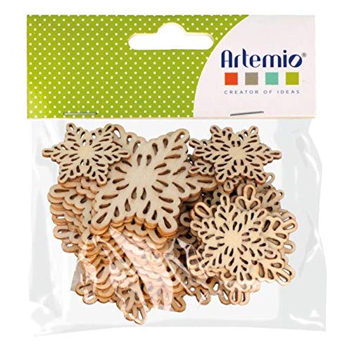 Artemio 30 Mini Siluetas de Madera - Copo de Nieve Artemio 30 Mini Siluetas de Madera - Copo de Nieve