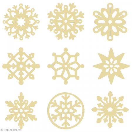 Artemio - Mini Figuras Decorativas de Madera, diseƱo de Copos de Nieve, 2,5 cm, Color Beige Artemio - Mini Figuras Decorativas de Madera, diseƱo de Copos de Nieve, 2,5 cm, Color Beige