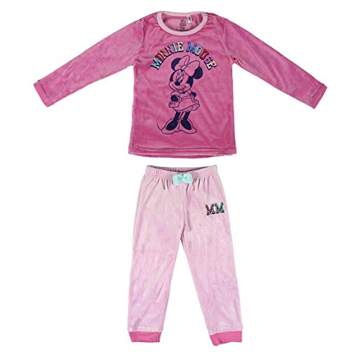 Artesania Cerda Pijama Largo Poly Minnie Conjuntos, Rosa (Rosa C08), 6 Años para Niñas