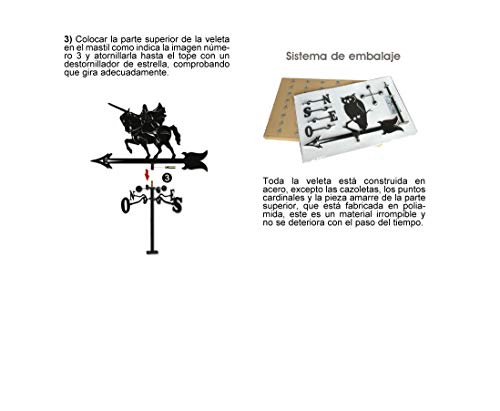 Arthifor Veleta de Tejado con Silueta de Caballo, Negro Mate Arthifor Veleta de Tejado con Silueta de Caballo, Negro Mate