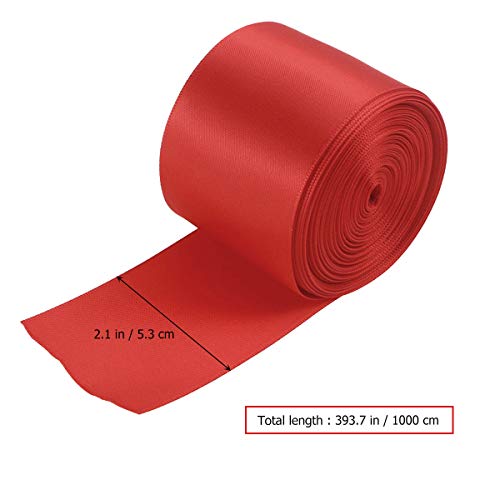 Artibetter 1 Rollo 10 M Cintas de Envoltura de Regalo de la Cinta del Grosgrain Doble Cara de Bricolaje para el Embalaje de artesanía Cintas de Lazo (Rojo)