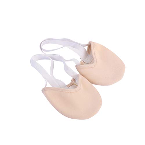 Artibetter Bailar media zapatilla de ballet lírica contemporánea para mujeres niñas tamaño 33-35 (color de piel)