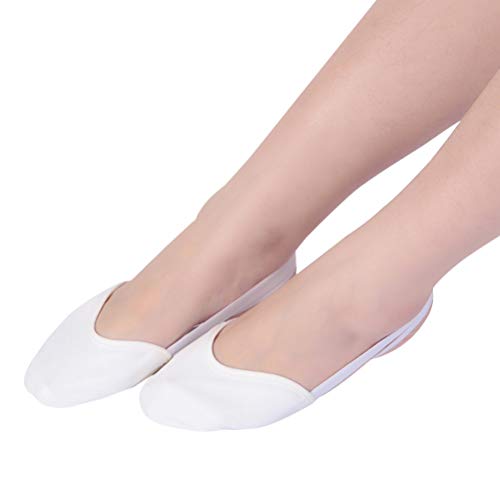 Artibetter Baile media suela de zapato de ballet lírico contemporáneo para mujeres niñas tamaño 27-29 (blanco)