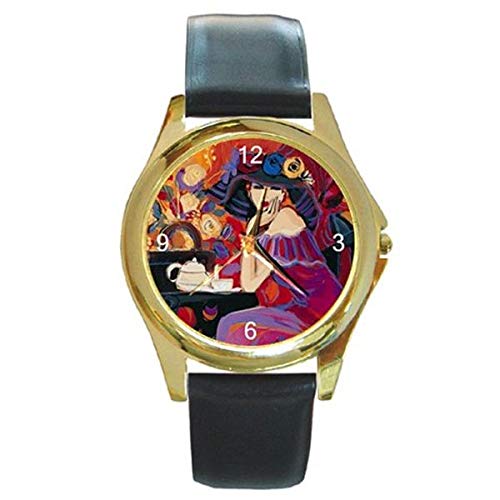 Artistic - Reloj de Pulsera para Mujer con Correa de Piel, Color Dorado