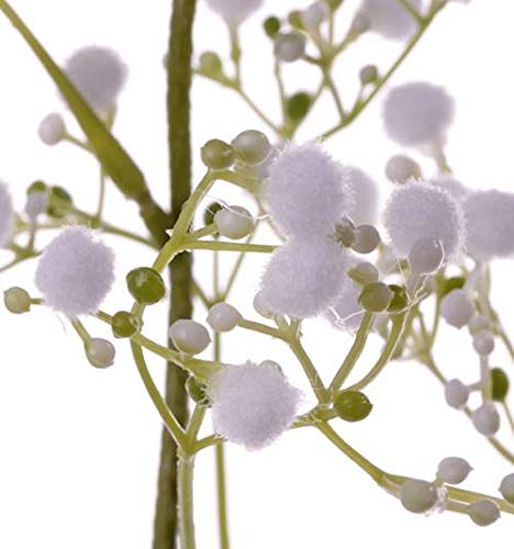 artplants.de Set 11 x Ramas sintéticas de Velo de Novia Asana, Blanco, 65cm, Ø0,5cm - Gypsophila Artificial - Pack de gisófilas de plástico