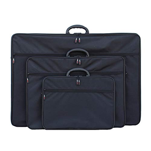 Artway - Funda portafolio de Transporte – Hombro y Correas internas – Carpeta de Arte Grande con Bolsillos internos y externos, Negro, A2 Artway - Funda portafolio de Transporte – Hombro y Correas internas – Carpeta de Arte Grande con Bolsillos internos y externos, Negro, A2