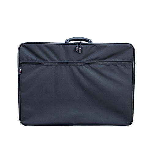 Artway - Funda portafolio de Transporte – Hombro y Correas internas – Carpeta de Arte Grande con Bolsillos internos y externos, Negro, A2 Artway - Funda portafolio de Transporte – Hombro y Correas internas – Carpeta de Arte Grande con Bolsillos internos y externos, Negro, A2