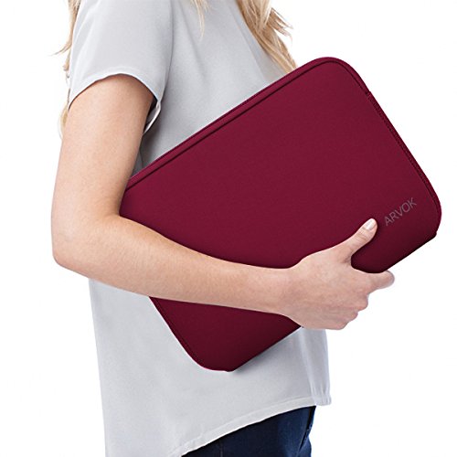 Arvok 15,6 Pulgadas Funda Protectora para Portátiles/Impermeable Ordenador Portátil Caso/Neopreno del Portátil Bolsa para Acer/ASUS/DELL/Fujitsu/Lenovo/HP/Samsung/Sony (Vino Rojo)