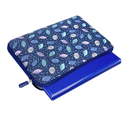 Arvok Pulgadas Funda Protectora para Portátiles/Impermeable Ordenador Portátil Caso/Neopreno del Portátil Bolsa para Acer/ASUS/DELL/Fujitsu/Lenovo/HP/Samsung/Sony (15.6-Pulgadas, Azul con Hojas)