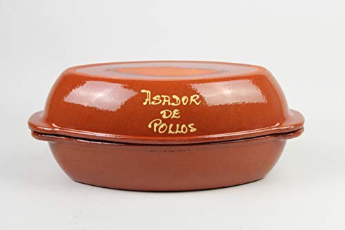 Asador pollo para el horno, de barro. Medidas 34cm largo x 18cm ancho x 14,5cm altura. MADE IN SPAIN Asador pollo para el horno, de barro. Medidas 34cm largo x 18cm ancho x 14,5cm altura. MADE IN SPAIN