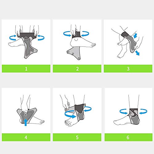 ASANMU Tobillera Estabilizadora Protector, 1 par Soporte para Tobillo Tobillera para Esguince Ajustable Tobillera Deportivas Transpirable Protección de Tobillos para Fitness Ejercicio y Senderismo